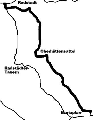 Landkarte Oberhttensattel